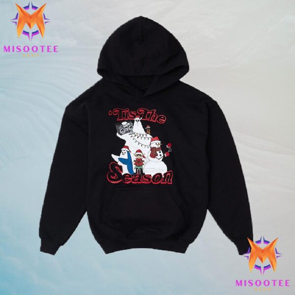 Marshmello Penguins Polar Bears And Snowmen Tis The Season Unisex Hoodie