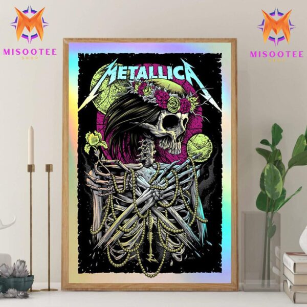 Metallica All Within My Hands 2024 Giving Tuesday Rainbow Edition Wall Decor Canvas Poster