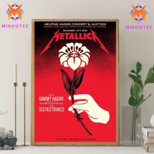 Metallica Helping Hands Concert And Auction At Youtube Theater Los Angeles On December 13th 2024 Wall Decor Canvas Poster