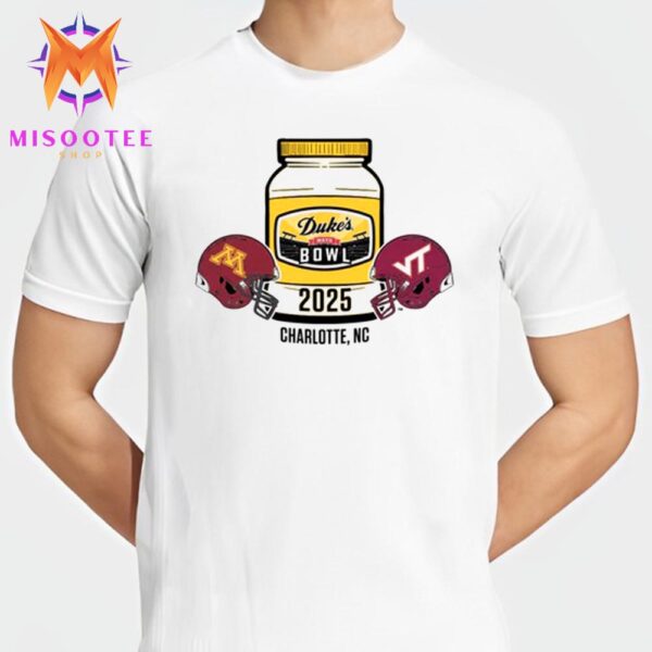 Minnesota Football Vs Virginia Tech Football In 2025 Duke’s Mayo Bowl Head To Head Unisex T-Shirt