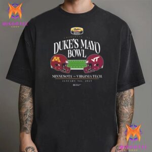 Minnesota Football Vs Virginia Tech Football In 2025 Duke’s Mayo Bowl On January 3rd 2025 Head To Head Unisex T-Shirt