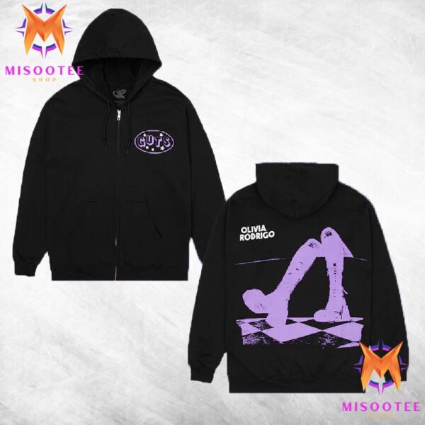 Olivia Rodrigo GUTS Purple Star Zip Hoodie