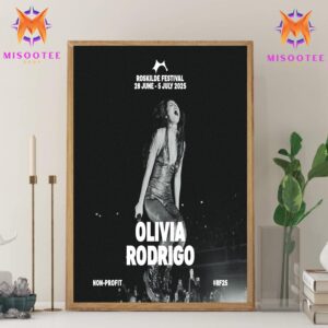 Olivia Rodrigo Will Take Part In The Roskilde Festival Next Summer From 28 June To 5 July 2025 Wall Decor Canvas Poster