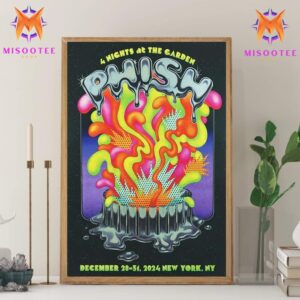 Phish In New York NYE Shows 4 Nights At The Garden From December 28th To 31st 2024 Wall Decor Canvas Poster