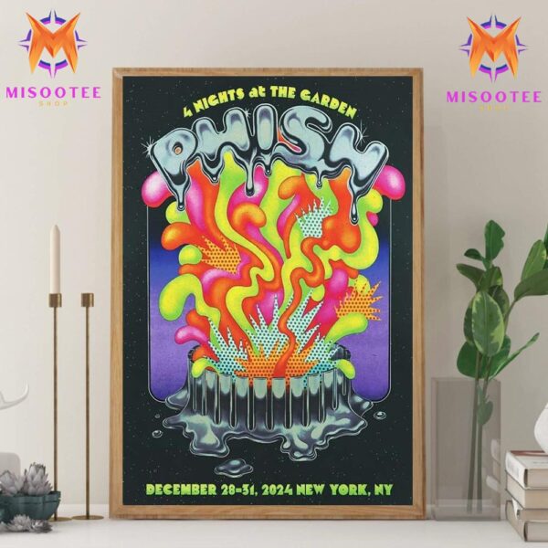 Phish In New York NYE Shows 4 Nights At The Garden From December 28th To 31st 2024 Wall Decor Canvas Poster