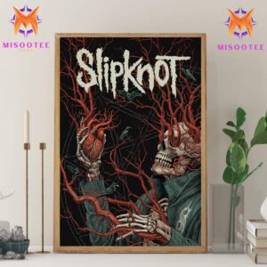 Slipknot 25th Anniversary Here Comes The Pain Tour At First Direct Arena Leeds UK On December 14th 2024 Wall Decor Canvas Poster