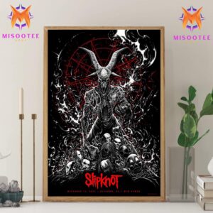 Slipknot 25th Anniversary Here Comes The Pain Tour At OVO Hydro Glasgow UK On December 15th 2024 Wall Decor Canvas Poster