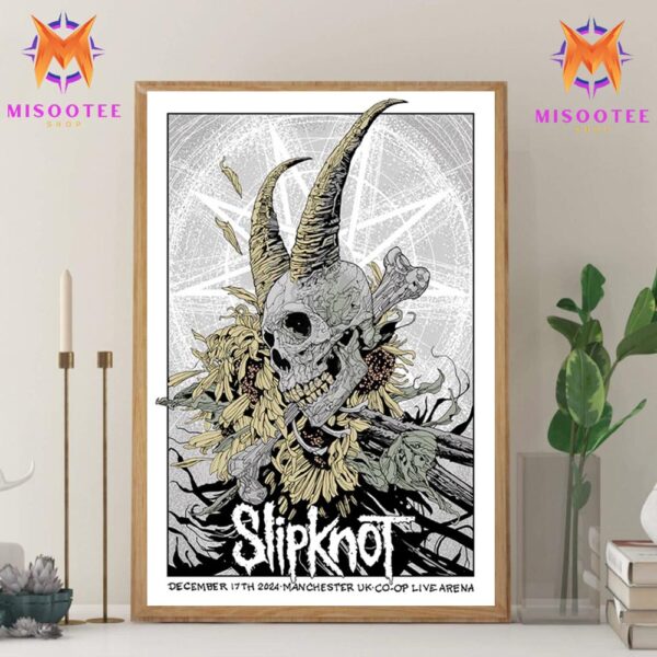 Slipknot Connert At Co Op Live Arena Manchester UK On December 17th 2024 Wall Decor Canvas Poster