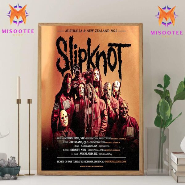 Slipknot Has Announced Two Exclusive Headline Sideshows Next Year On The Heels Of Knotfest Australia Wall Decor Canvas Poster