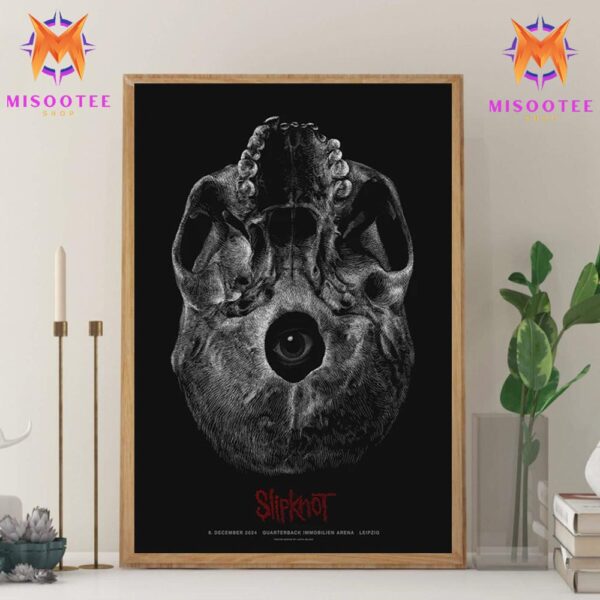 Slipknot Tour At Quarterback Immobilien Arena Leipzig Germany On December 9th 2024 Wall Decor Canvas Poster