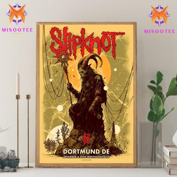 Slipknot Tour At Westfalenhalle Dortmund Germany On December 6th 2024 Wall Decor Canvas Poster