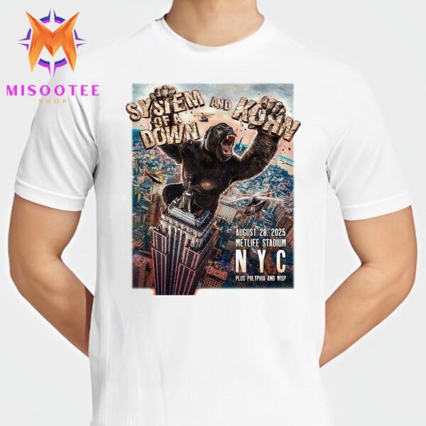 System Of A Down And Korn An Epic NYC Concert Event At Metlife Stadium On August 28th 2025 Unisex T-Shirt