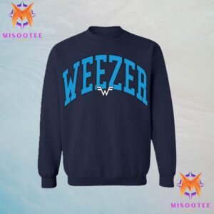 Weezer Navy Collegiate Crewneck Unisex Sweatshirt