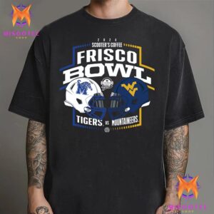 West Virginia Mountaineers Football Vs Memphis Tigers Football In Scooter’s Frisco Bowl 2024 Head To Head Unisex T-Shirt