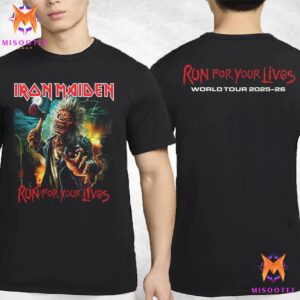 Iron Maiden Run For Your Lives World Tour 2025 2026 Two Sides Unisex T-Shirt