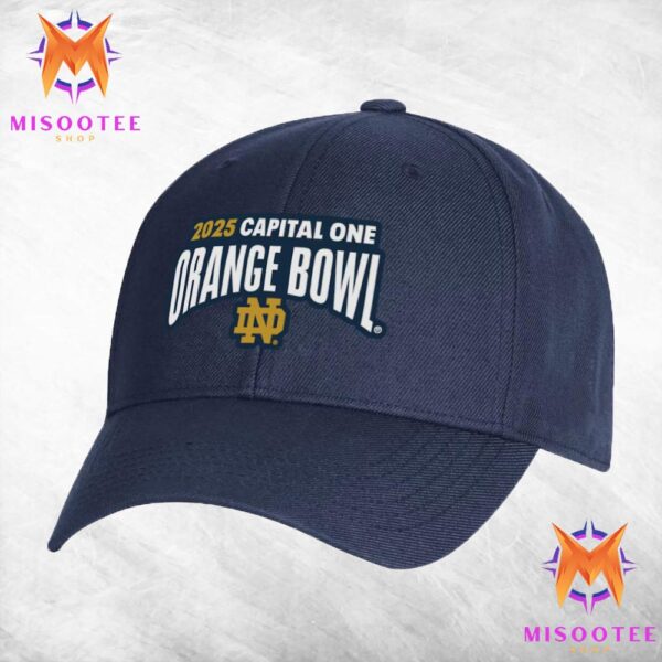 Notre Dame Fighting Irish College Football Playoff 2025 Capital One Orange Bowl Navy Classic Hat Cap