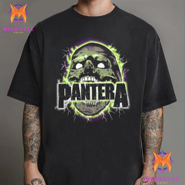 Pantera Logo Shocked Skull Graphic Unisex T-Shirt